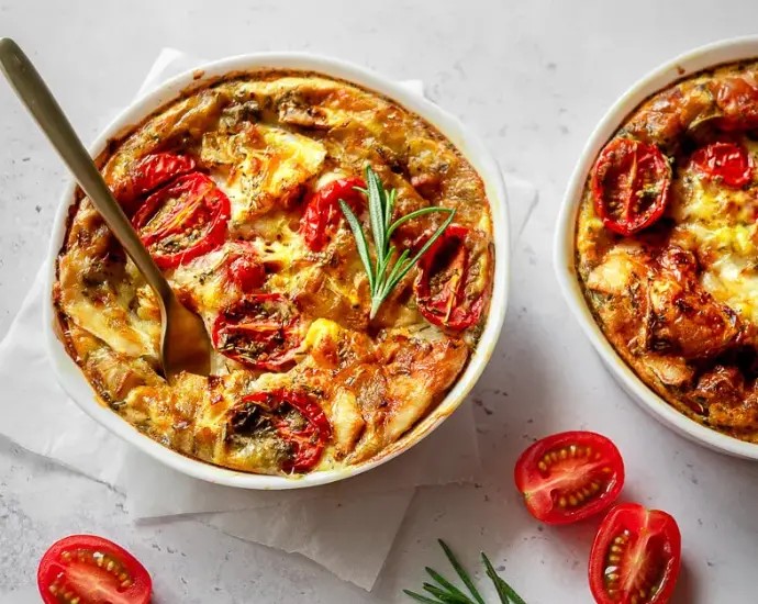 Clafoutis tomate chévre