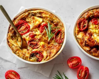 Clafoutis tomate chévre